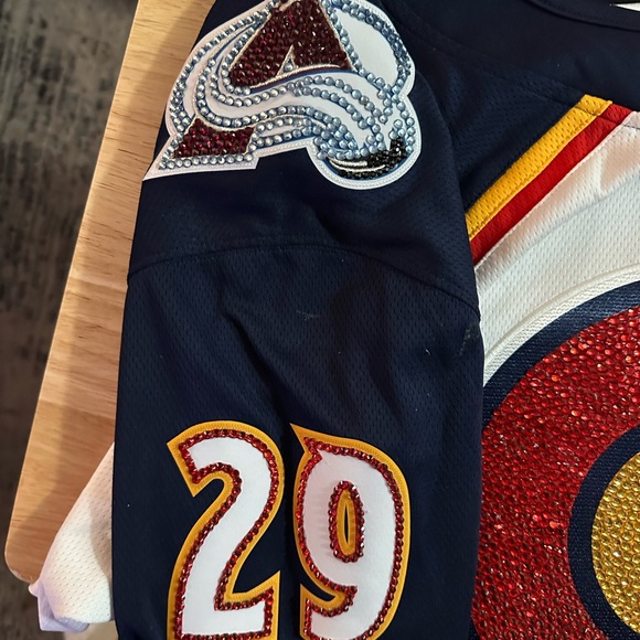 Custom Colorado Avalanche Rhinestone Jersey - Picture 3 of 4